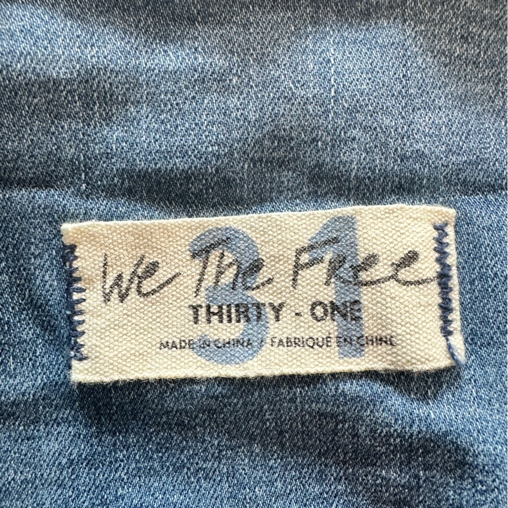 Free People We The Free Denim Crisscross Waist, Flared Bell Bottom Jeans - Picture 3 of 9